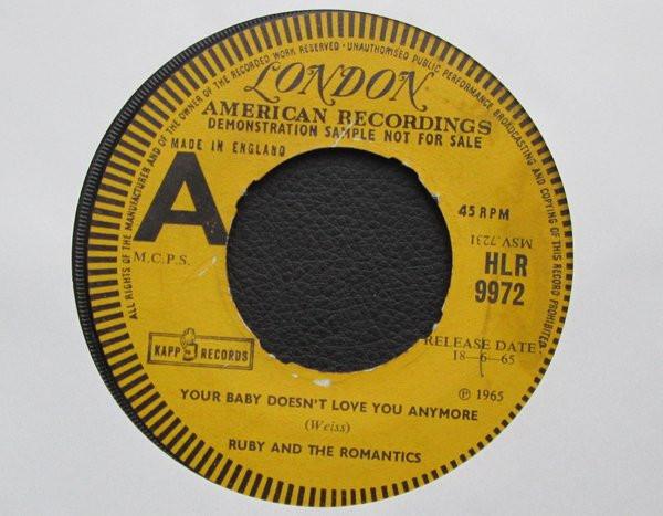 Ruby And The Romantics - Your Baby Doesn't  Love You Anymore