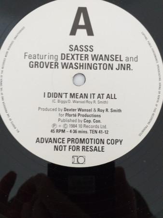 Sasss - I Didn't Mean It At All
