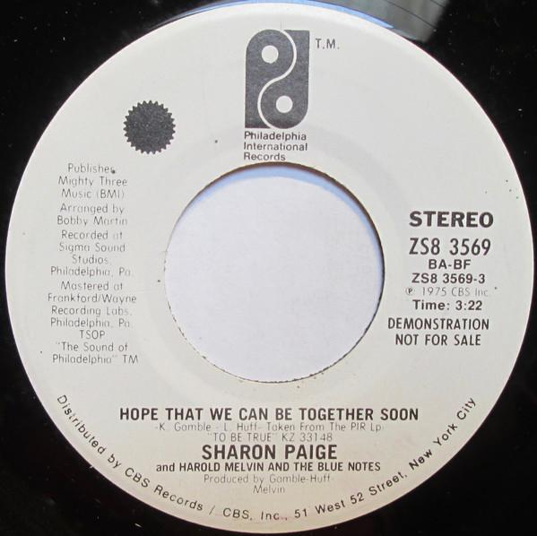Sharon Paige, Harold Melvin And The Blue Notes - Hope That We Can Be Together Soon