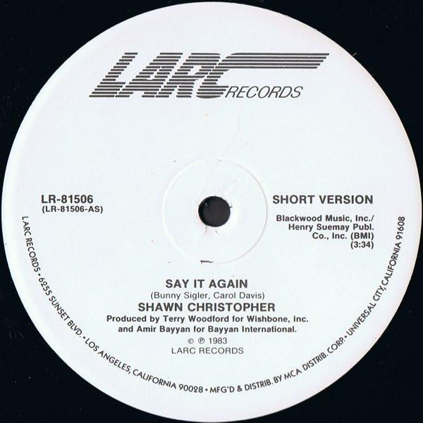 Shawn Christopher - Say It Again