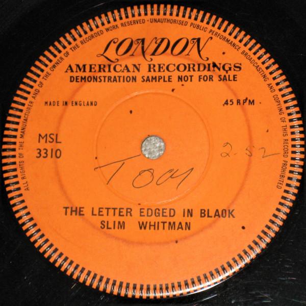 Slim Whitman - The Letter Edged In Black