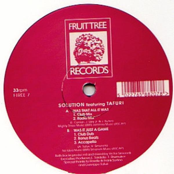 Solution, Tafuri - Was That All It Was / Was It Just A Game