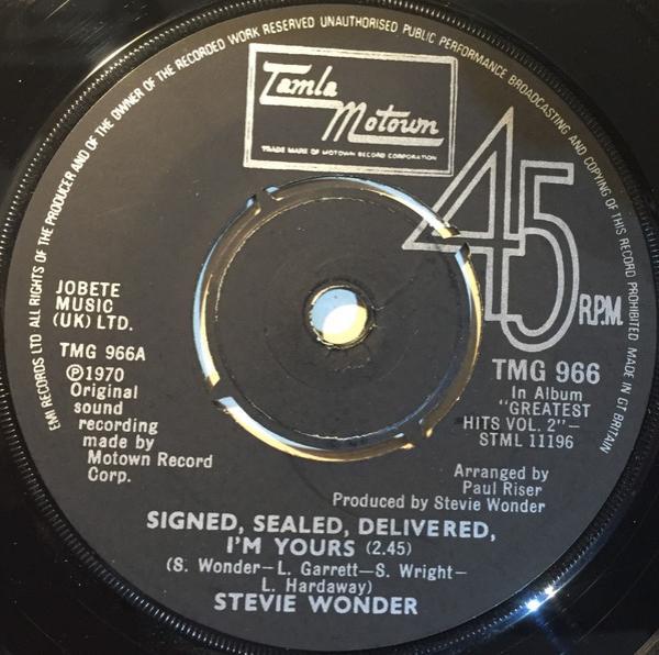Stevie Wonder - Signed, Sealed, Delivered, I'm Yours