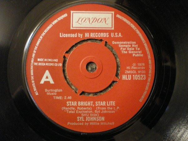 Syl Johnson - Star Bright, Star Lite / That's Just My Luck