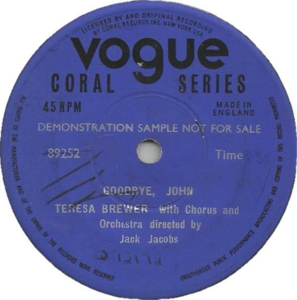 Teresa Brewer - Goodbye John