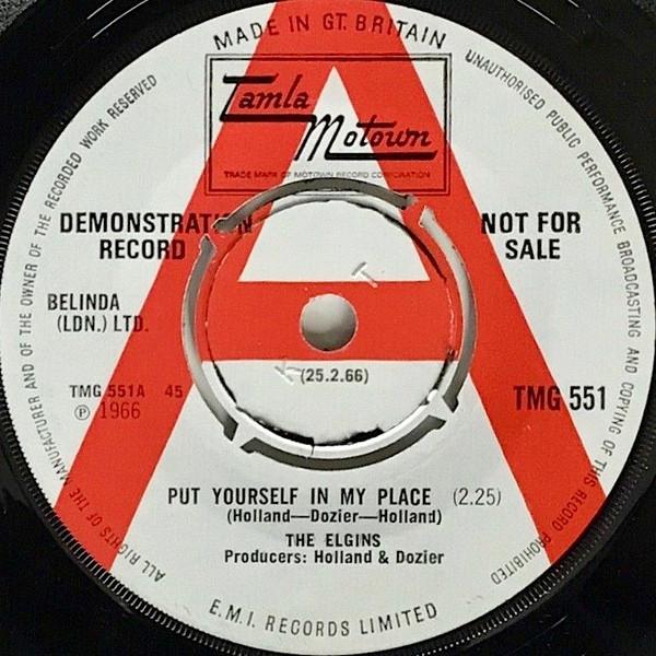 The Elgins - Put Yourself In My Place / Darling Baby