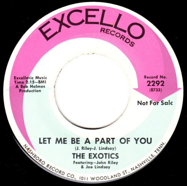 The Exotics  - Let Me Be A Part of You / Lets Try To Build A Love Affair