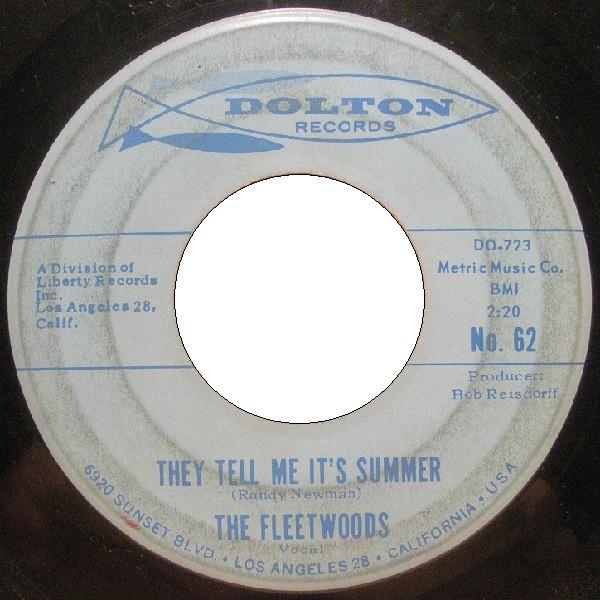 The Fleetwoods - They Tell Me It's Summer / Lovers By Night, Strangers By Day