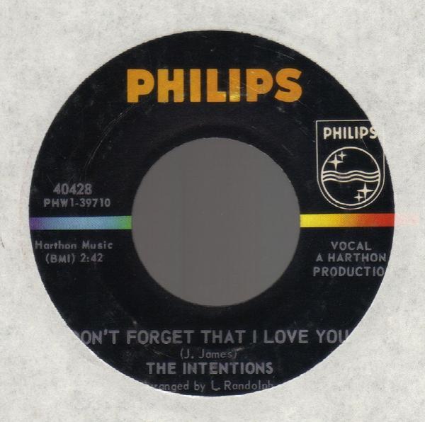 The Intentions  - Don't Forget That I Love You