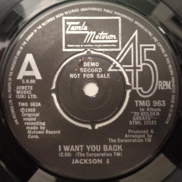 The Jackson 5 - I Want You Back / The Love You Save