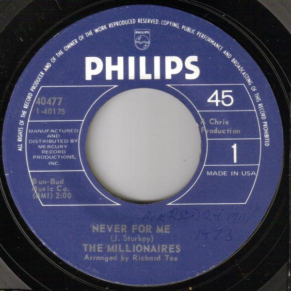 The Millionaires - Never For Me