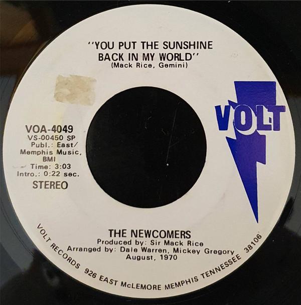The Newcomers - You Put The Sunshine Back In My World