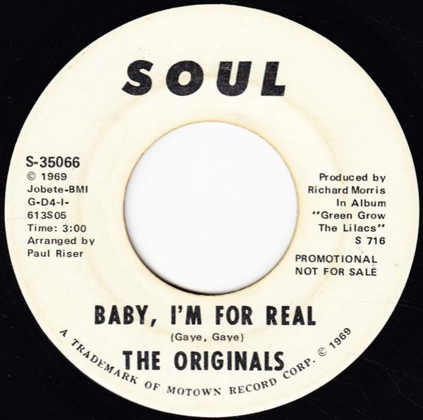 The Originals - Baby I'm For Real