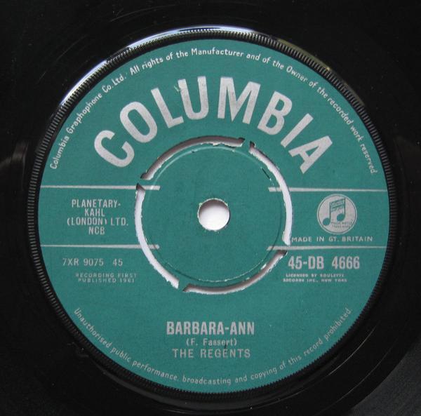 The Regents  - Barbara-Ann