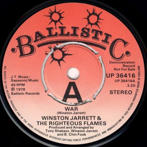 The Righteous Flames, Winston Jarrett - War