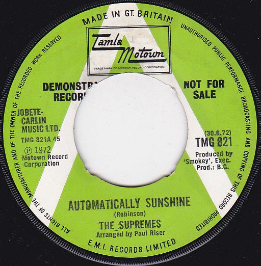 The Supremes - Automatically Sunshine