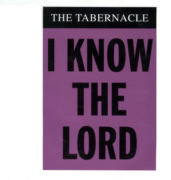 The Tabernacle - I Know The Lord