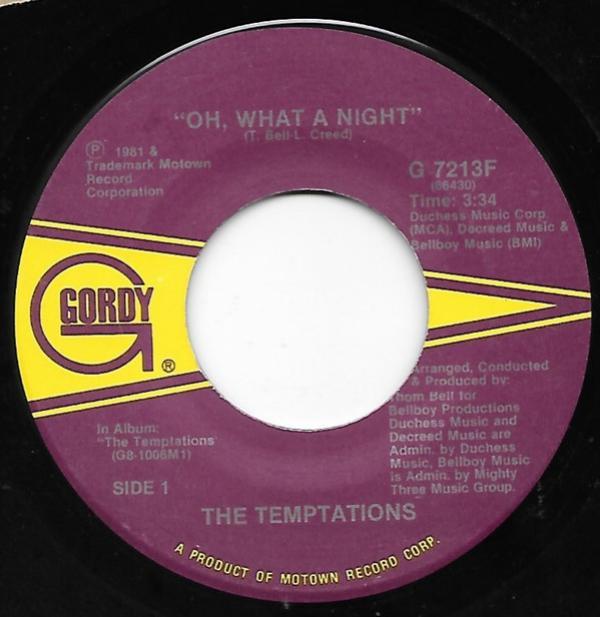 The Temptations - Oh, What A Night