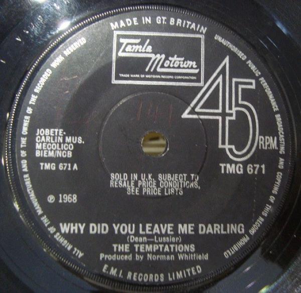 The Temptations - Why Did You Leave Me Darling