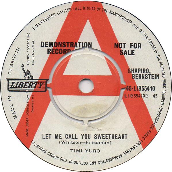 Timi Yuro - Let Me Call You Sweetheart