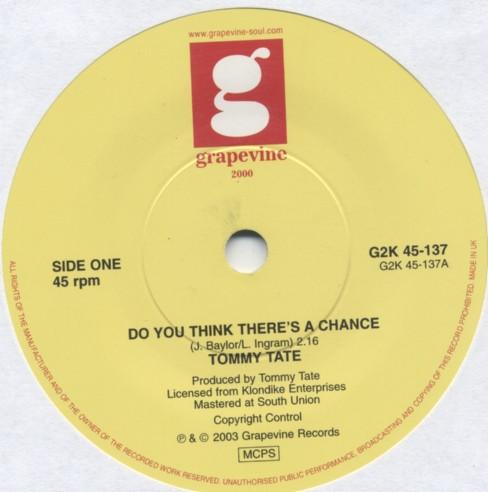Tommy Tate - Do You Think There's A Chance