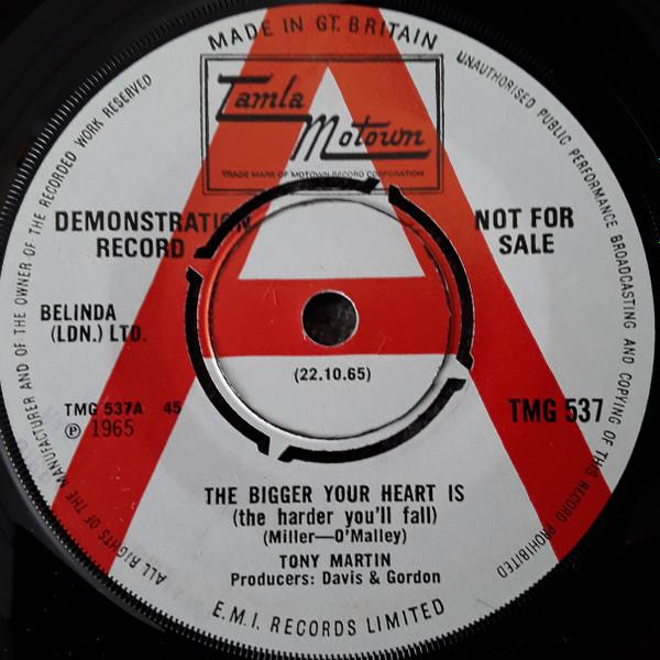 Tony Martin (3) - The Bigger Your Heart Is (The Harder You'll Fall) / The Two Of Us
