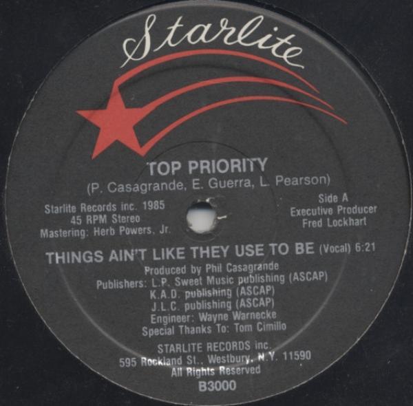 Top Priority  - Things Ain't Like They Used To Be