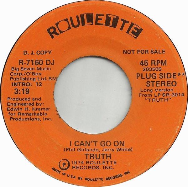 Truth  - I Can't Go On