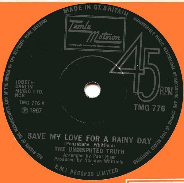 Undisputed Truth (2) - Save My Love For A Rainy Day