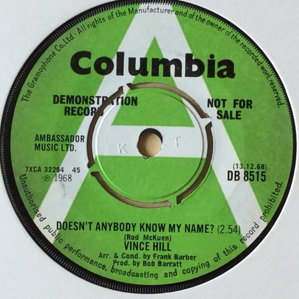 Vince Hill - Doesn't Anybody Know My Name?