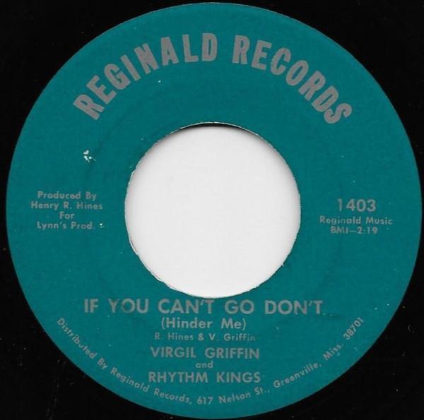Virgil Griffin, The Rhythm Kings (4) - If You Can't Go Don't (Hinder Me) / A Forgotten Lover