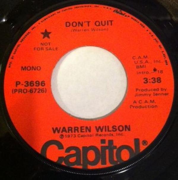 Warren Wilson  - Don't Quit