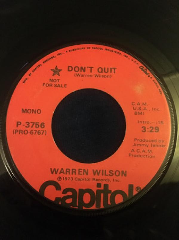 Warren Wilson  - Don't Quit
