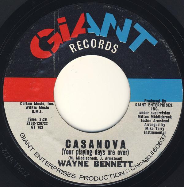 Wayne Bennett  - Casanova (Your Playing Days Are Over)