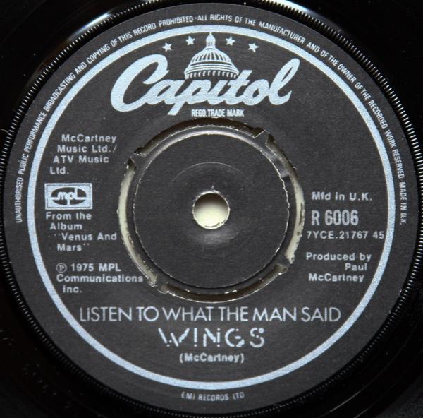 Wings (2) - Listen To What The Man Said
