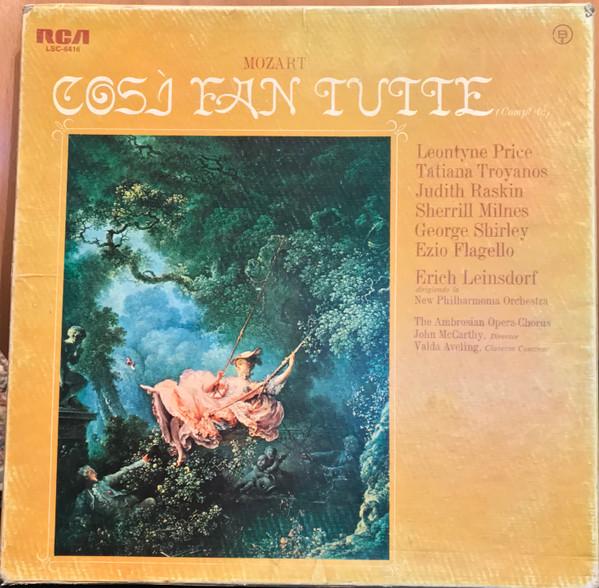 Wolfgang Amadeus Mozart, John McCarthy, Judith Raskin, Tatiana Troyanos, Erich Leinsdorf, New Philharmonia Orchestra, The Ambrosian Opera Chorus, Leontyne Price, George Shirley, Sherrill Milnes, Ezio Flagello, Valda Aveling - Cosi Fan Tutte